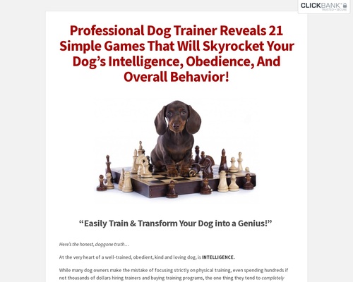 Brain Training for Dogs - Unique Dog Training Course! Easy Sell!