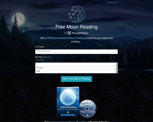 Moon Reading - Interactive Astrology Reading that converts like CRAZY!