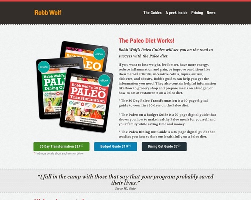 Paleo Diet Guides from Robb Wolf